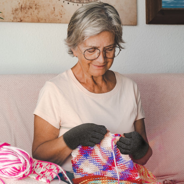 Compression Crochet Fingerless Gloves - Dr. Arthritis