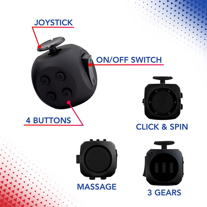 Dr. Arthritis Button Fidget Cube for Adults and All Ages - 3 gears - Dr. Arthritis Button Fidget Cube for Adults and All Ages - Dr. Arthritis Button Fidget Cube for Adults and All Ages - Dr. Arthritis Button Fidget Cube for Adults and All Ages - joy.