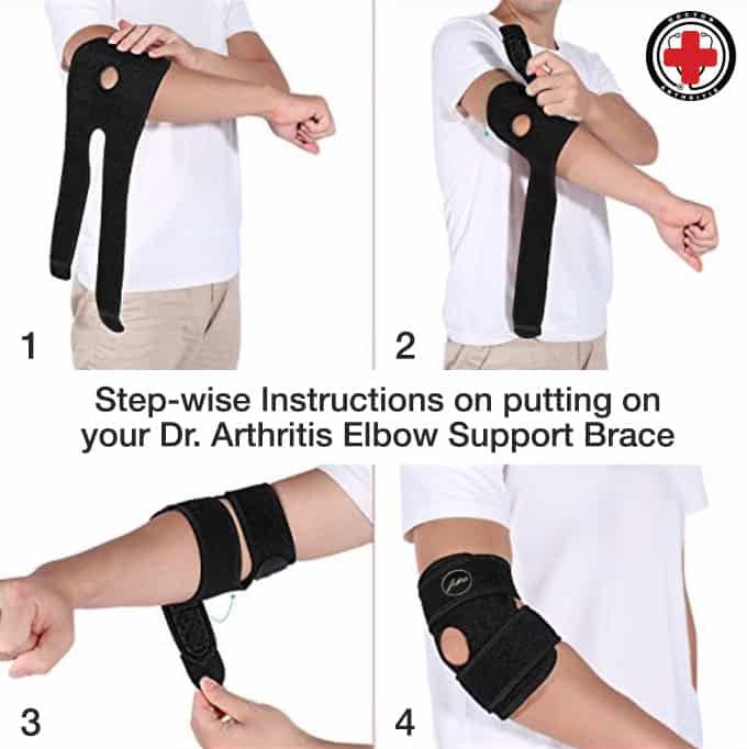 Copper Lined Elbow Support Brace - Dr. Arthritis