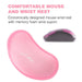 Pink ergonomic mouse wrist rest with memory foam support for carpal tunnel syndrome relief, labeled "Dr. Arthritis Carpal Tunnel Bundle," shown against a white background.