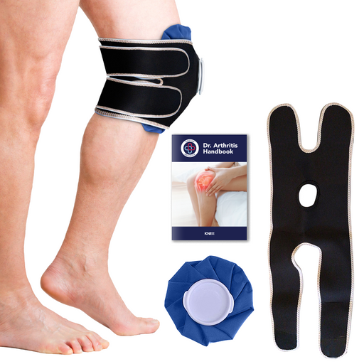 Dr. Arthritis Knee Ice Pack and Support Brace Wrap + Exclusive Dr. Arthritis Handbook - Dr. Arthritis