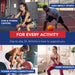 A collage featuring individuals using Dr. Arthritis Gym Wrist Wraps in various activities: workouts, high-impact sports, powerlifting competitions, and home exercises. Text overlay: "FOR EVERY ACTIVITY. Day-to-day, Dr. Arthritis is here to support you.