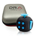 A black and blue Button Fidget Cube for Adults and All Ages in a Dr. Arthritis case.