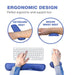 Promotional image highlighting Dr. Arthritis' Carpal Tunnel Bundle, featuring an ergonomic design for wrist support with a keyboard rest and mouse wrist rest designed to prevent wrist pain, with demonstrations of their use.