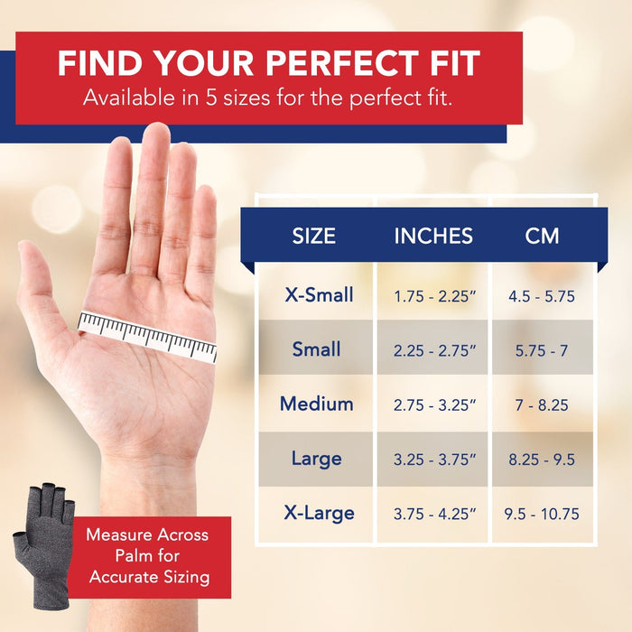 Premium Compression Gloves (Full - Fingered) - Dr. Arthritis