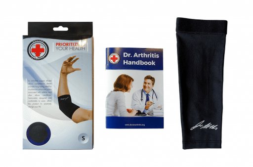 Copper Infused Elbow Compression Sleeve & Dr. Arthritis Handbook - Dr. Arthritis