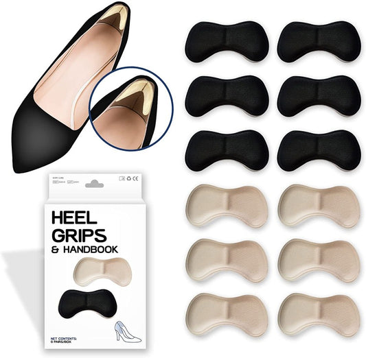 Heel Grips for Womens Shoes Filler & Handbook (6 Pair/Box)