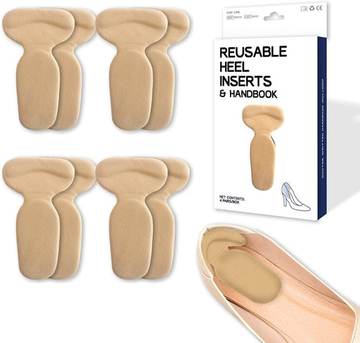 A display of Dr. Arthritis High Heel Grips Blister Protectors Heel Cushions, Handbook Included (4 Pairs), with copper-infused arthritis gloves packaging.