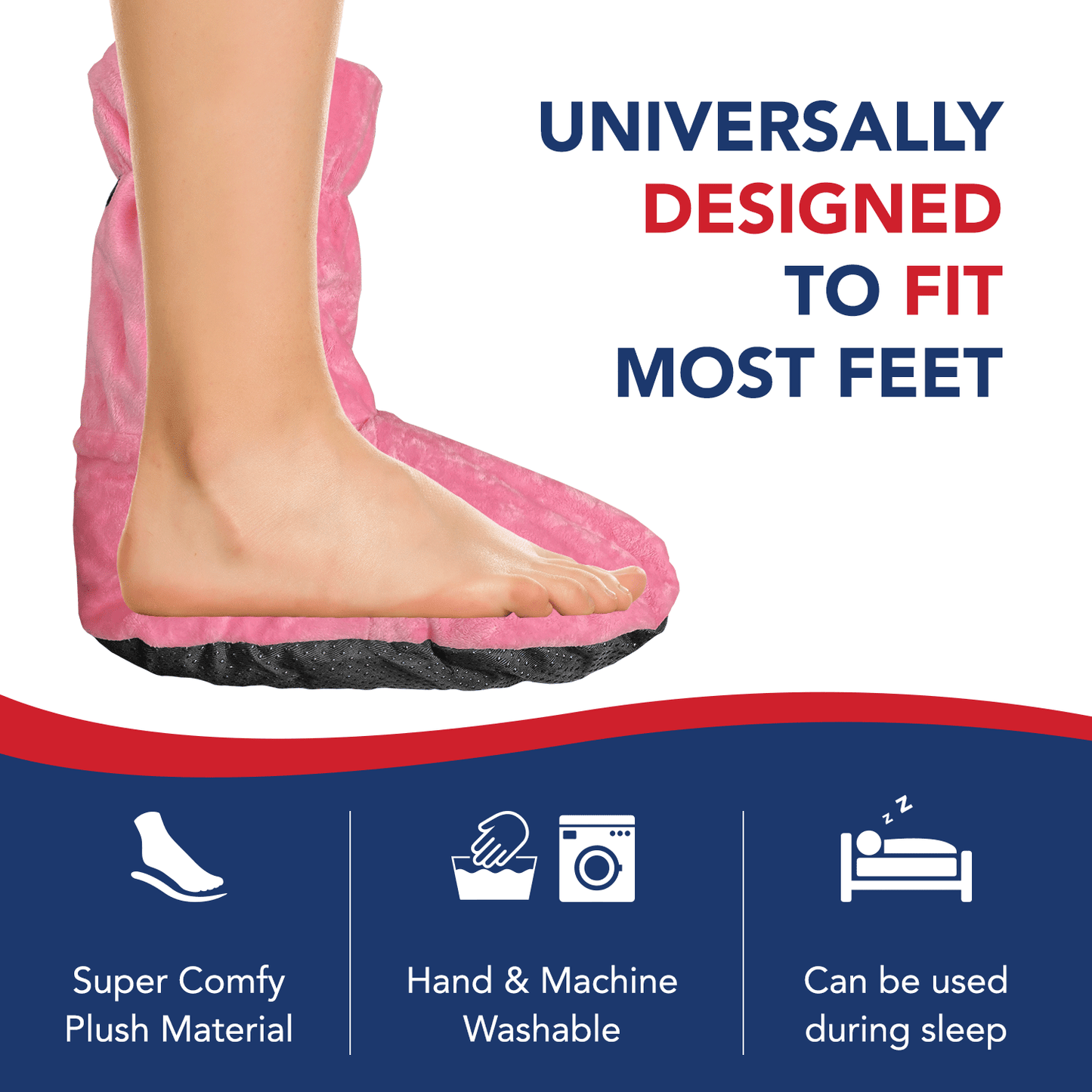 Heated Booties (Not for Walking in) - Foot Warmers for Women & Men - Heat Therapy Socks w/Microwavable Heating Pad for Feet - Foot Warmer Booties & Doctor Written Handbook