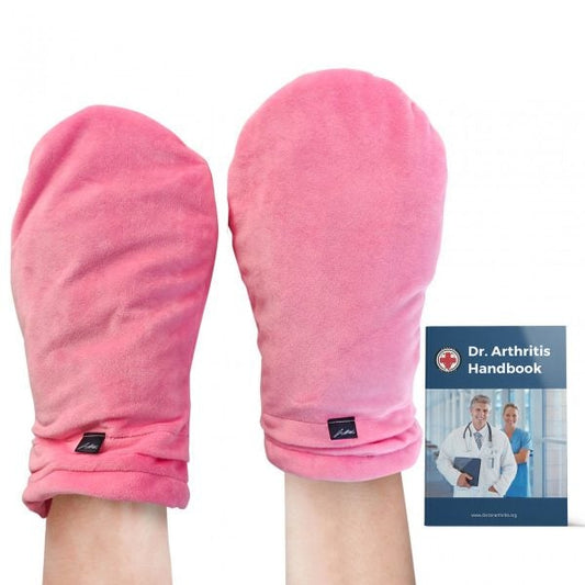 Heated Mittens/ Heat Therapy Gloves & Dr. Arthritis Handbook with Microwavable and Lavender Scented slot-in Heating Pads - Dr. Arthritis