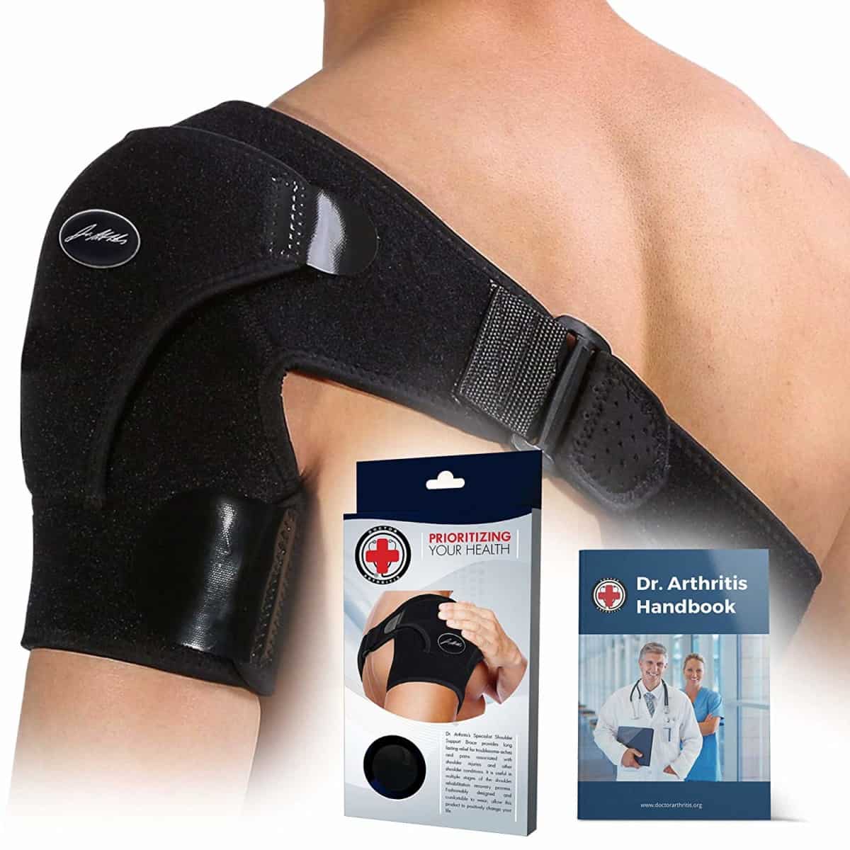 Double Shoulder Support Brace Injury Arthritis Pain Brace Strap