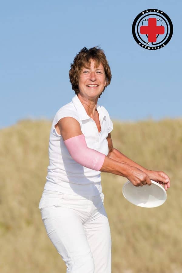 Ladies Elbow Compression Sleeve & Dr. Arthritis Handbook - Dr. Arthritis